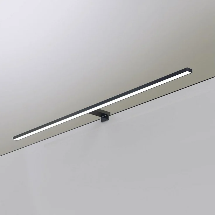 kalb LED Spiegelleuchte 100cm LED Badleuchte Badlampe Spiegellampe 230V, schwarz, warmweiß – Bild 2