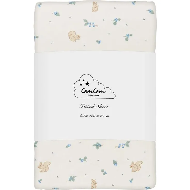 Cam Cam Spannbettlaken - Blueberries - 60 x 120 x