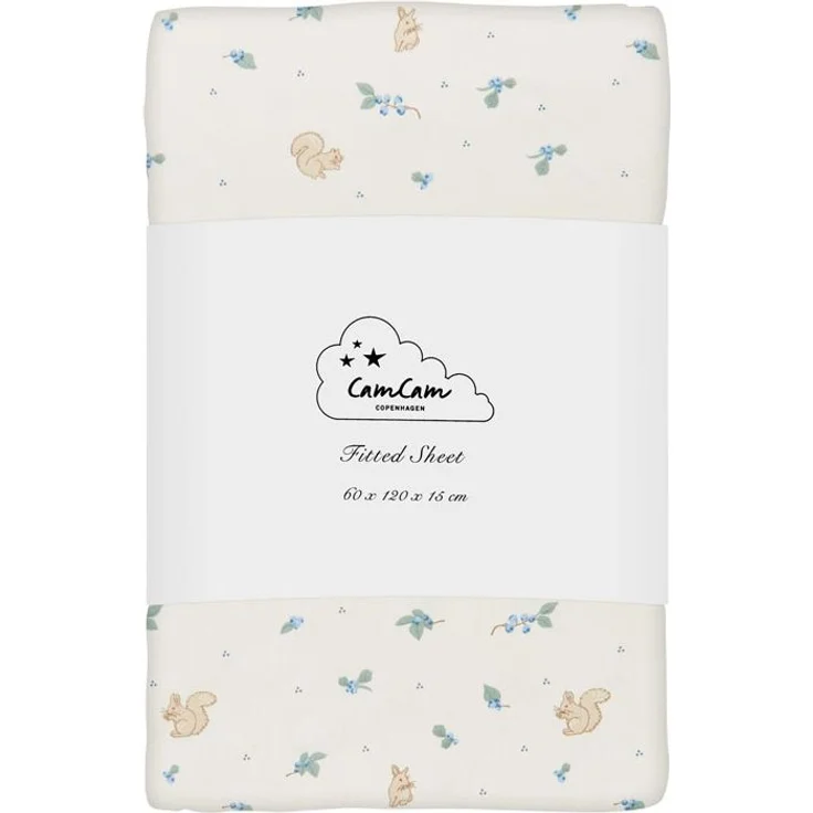 Cam Cam Spannbettlaken - Blueberries - 60 x 120 x