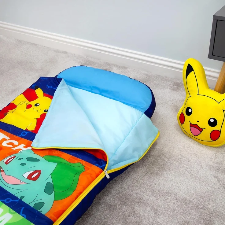 POKEMON ReadyBed Kinder Aufblasbares Luftbett und Schlafsack mit Pumpe | Reisematratze für Übernachtungen und Camping oder Zuhause – Bild 3