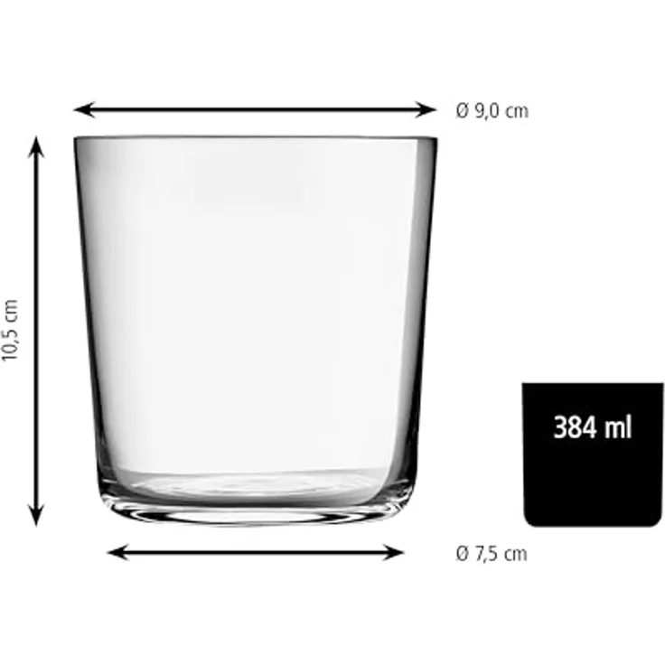 LIBBEY Gläser-Set Libbey D.O.F Glas, 12er Set -CIDRA-, 12-tlg, Glas, 384 ml, hochwertig verarbeitet, im modernen Design – Bild 3