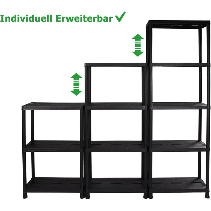 Ondis24 Regal, Lagerregal, 71 x 35 x 180 (H) cm, Steckregal, Kunststoffregal, 15 Zoll Schwerlastregal, bis zu 180 kg belastbar – Bild 8