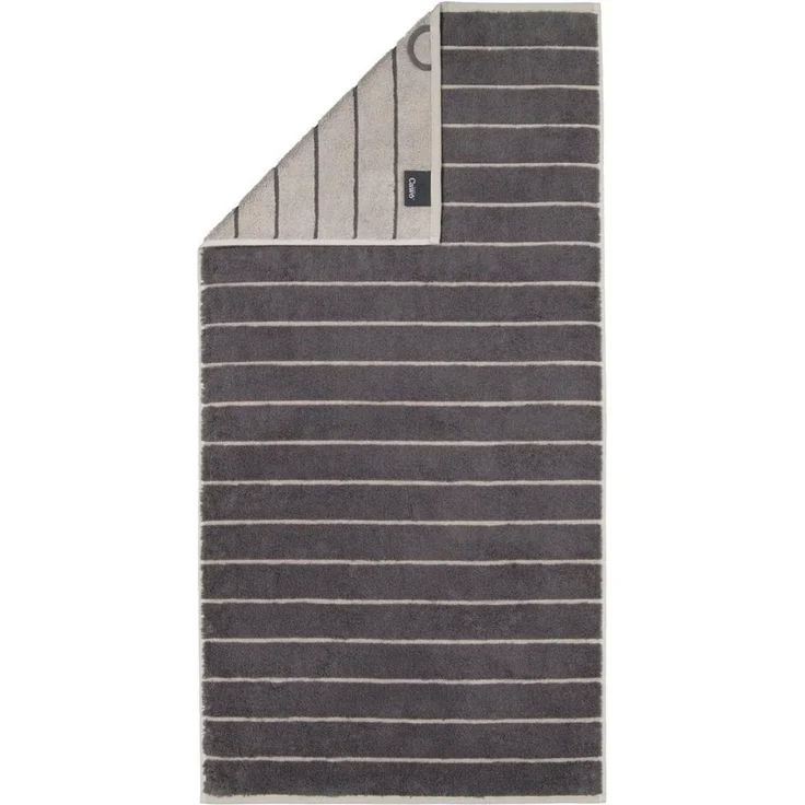CAWÖ Handtuch - C Balance, 50x100 cm, Walkfrottier, Baumwolle, Streifen Anthrazit – Bild 5