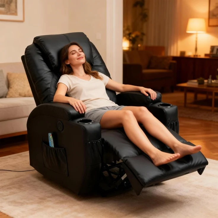 Thanaddo Massagesessel Relaxsessel Massagesessel Fernsehsessel, mit Liegefunktion – Bild 2