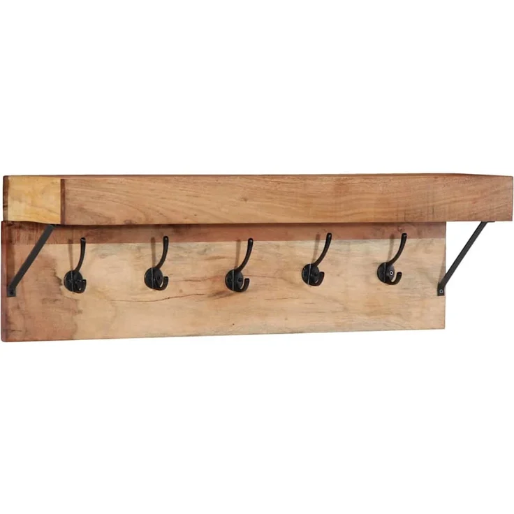 vidaXL Garderobenständer 73 x 19 x 23 cm Braun Massivholz Akazie 4102746 – Bild 3