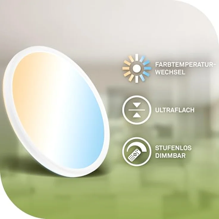 BRILONER - EEK A LED Panel Effizient mit 11W bei 2400lm, ca. 50.000h Licht, flach, CCT, indirektes Licht, LED Lampe, Deckenleuchte, Wohnzimmerlampe, Deckenlampe, Flurlampe, 29,3x3 cm, Weiß – Bild 3