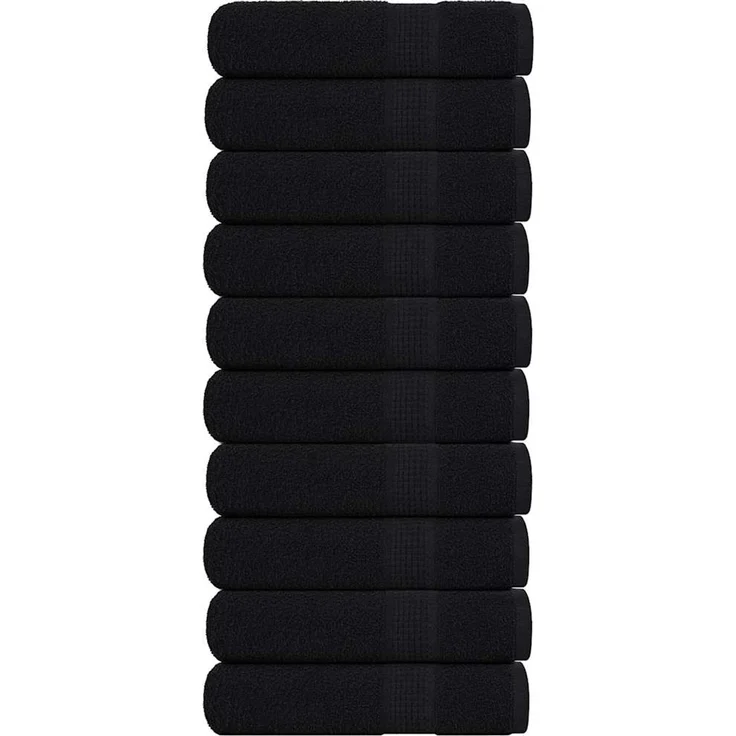 vidaXL Duschtücher FROGN 10 Stk. Schwarz 70x140 cm 360 g/m² 136955 – Bild 1