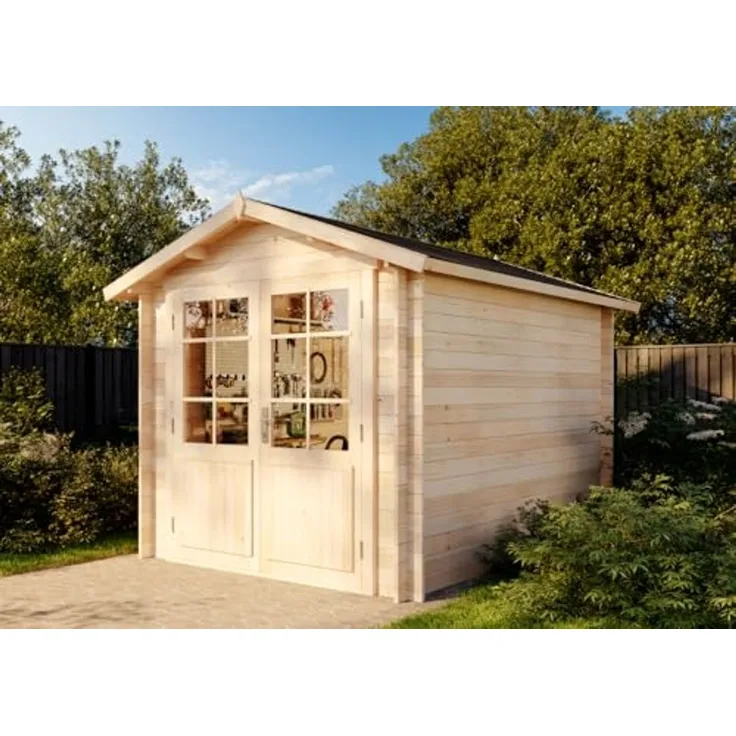 Alpholz Gartenhaus Bremen - 28 B Gerätehaus aus Holz Geräteschrank mit 28 mm Wandstärke Gartenhaus mit Montagematerial