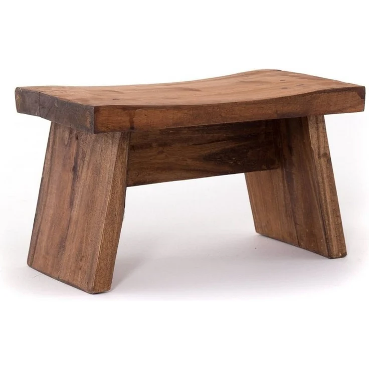DESIGN DELIGHTS Hocker NOSTALGISCHER FUßHOCKER "SCHEMEL", Altholz massiv, Holzhocker, 08 h – Bild 1