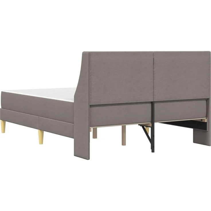vidaXL Bettgestell mit Matratze Taupe 140 x 200 cm Polyester 3414742 – Bild 8