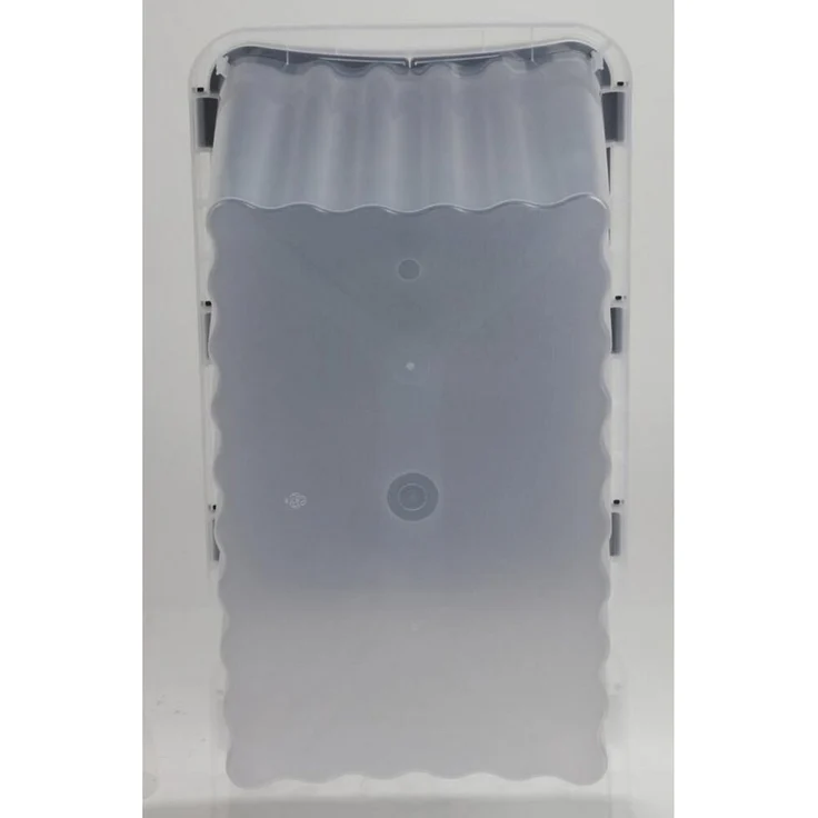 8x Wellenboxen 24L 43x30x30cm Transparent Deckel Aufbewahrung Spielzeugkisten – Bild 2