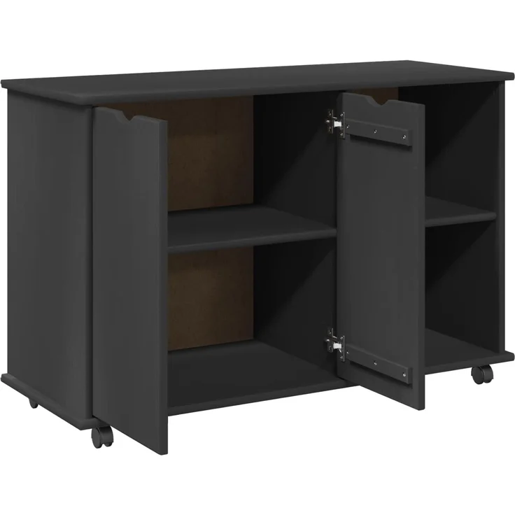 vidaXL Rollschrank MOSS 100 x 39 x 65,5 cm Massivholz Kiefer Grau 42028386 – Bild 4