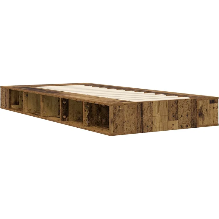 vidaXL Bettgestell mit Stauraum Altholz 80 x 200 cm Holzwerkstoff 3429552 – Bild 6