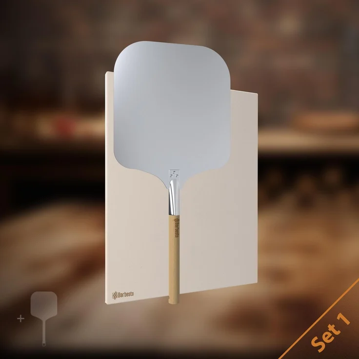CLP Pizzastein mit Rezept-Buch für Backofen & Grill 38x30 cm einzeln oder als Set,Pizzastein+Schneider – Bild 6