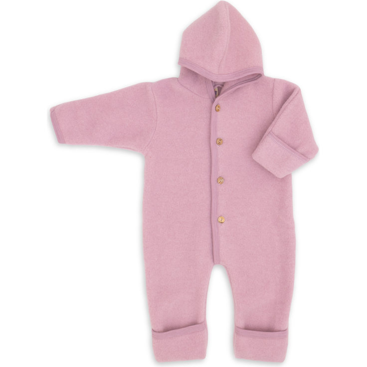 Engel Baby-Overall mit Kapuze, Holzknöpfen und Umschlag