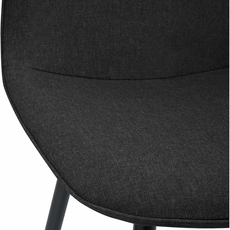 Esszimmerstuhl RAZON - Stoff Dunkelgrau 45x54x88 cm | Essstühle Esszimmerstühle Küchenstühle Wohnzimmerstühle – Bild 7