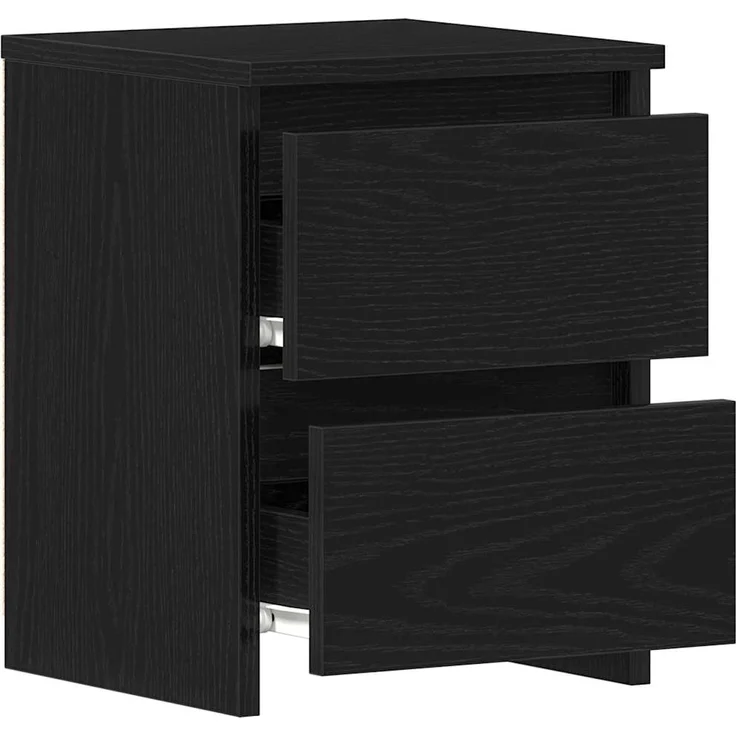 vidaXL Nachttisch 2 pcs Schwarz Eichen-Optik 30 x 30 x 40 cm 861989 – Bild 4