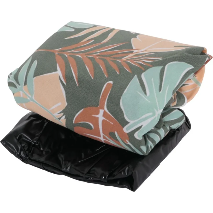 Sitzhocker HWC-G31, Pouf Sitzkissen Sitzsack Gartenhocker, aufblasbar In-/Outdoor Spun Poly 29x55cm ~ Blatt-Design – Bild 7