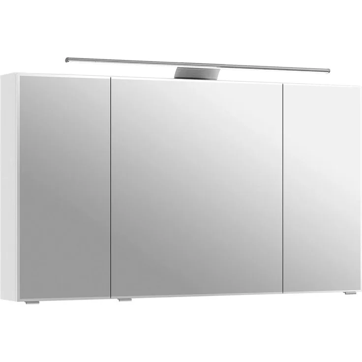 Pelipal Spiegelschrank 6005, Weiß, 6 Fächer, 120x70.3x17 cm, Made in Germany, Soft-Close-System, erweiterbar, umfangreiches Zubehör erhältlich