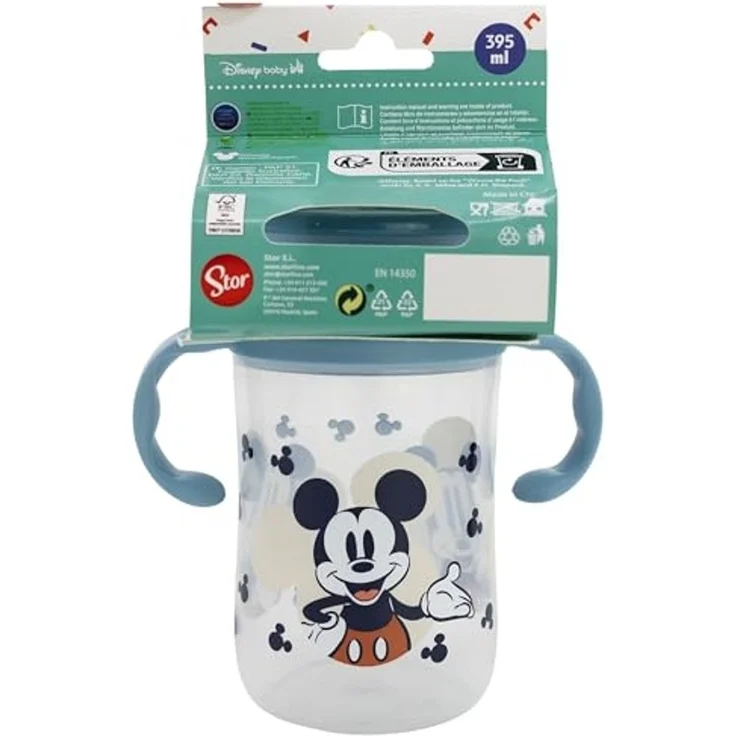 Disney Mickey Mouse Trinklernbecher 395 ml – 360° Becher mit Griffen und Deckel – Bild 5