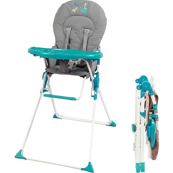 Bambisol Hochstuhl für Babys, faltbar, fest, sehr kompakt und leicht, abnehmbar, verstellbar