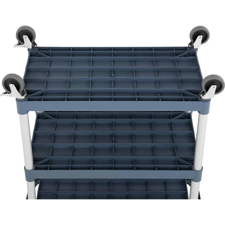 Royal Catering Servierwagen 3 Borde Teewagen Küchenwagen Gastro 4 Räder bis 150 kg Transportwagen, verschiedene Größen – Bild 5