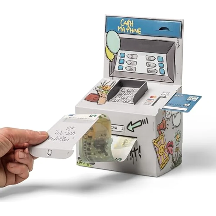 SURPRISA Geschenkbox Geld-O-Mat Geldgeschenk Verpackung – Kreatives DIY Geldautomat, für Geldgeschenke zum Geburtstag, Hochzeit & besondere Anlässe – Bild 2