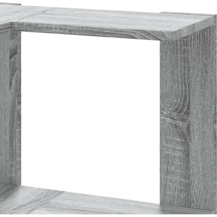 vidaXL Eck-Bücherregal 3 Böden Grau Sonoma 50x50x102 cm Holzwerkstoff 852596 – Bild 7