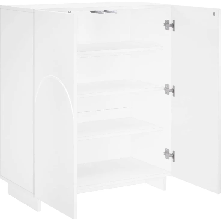 vidaXL Schuhschrank 73 x 38 x 87,5 cm Holzwerkstoff Hochglanz Weiß 8011652 – Bild 3