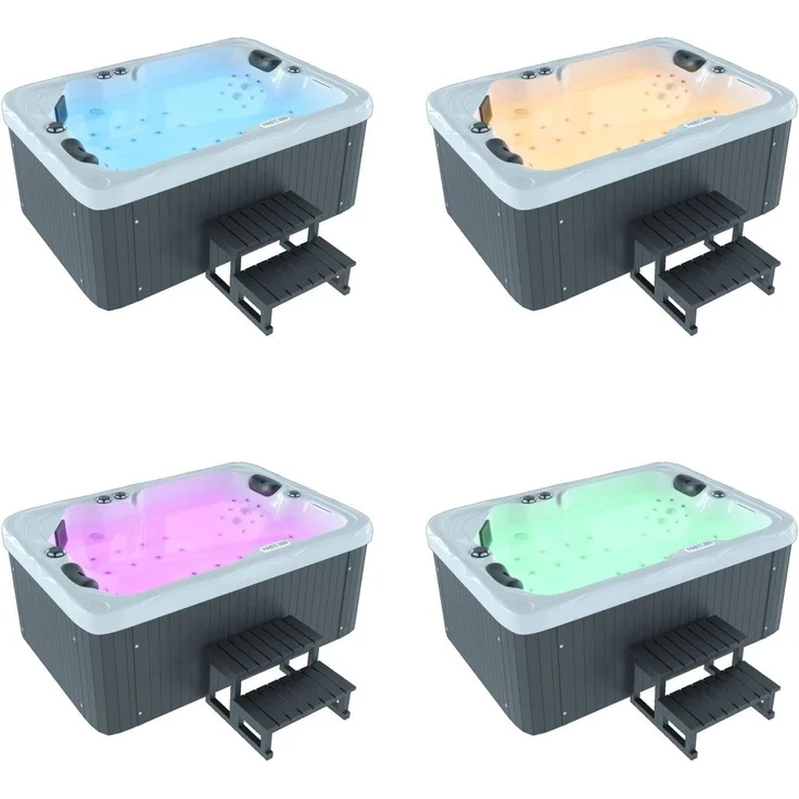 TroniTechnik Whirlpool Outdoor Whirlpool LEVANZO weiß, (3-tlg), LED, Heizungs-, Whirlpool-, Licht,- Pumpensteuerung – Bild 8