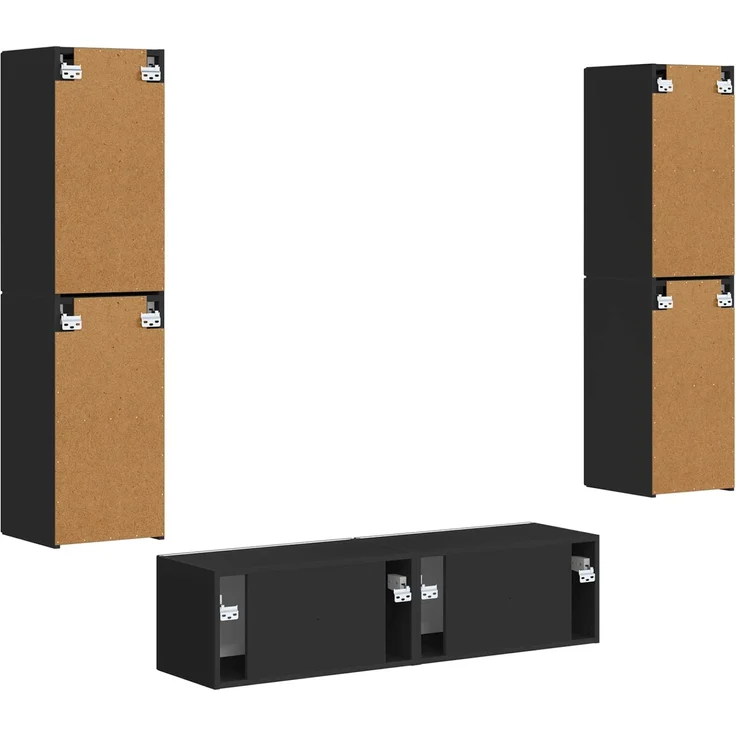 vidaXL TV-Schrankset 6 stk. 31 x 30 x 60 cm Schwarz 3409124 – Bild 8