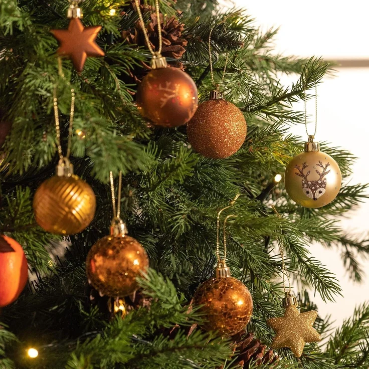 35er Set Valery Madelyn Weihnachtskugeln 5cm Kunststoff Christbaumschmuck – Bild 2