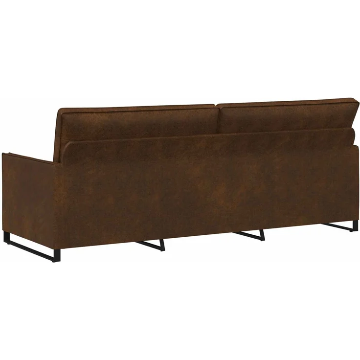 vidaXL 3-Sitzer Sofa Braun 220 x 81 x 82 cm Kunstwildleder 42041003 – Bild 4