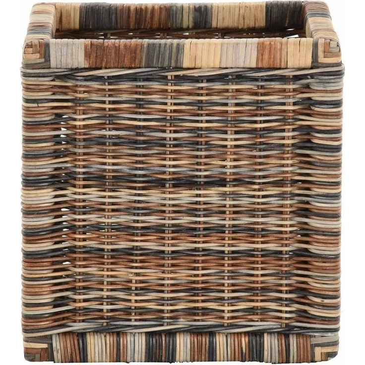 Krines Home Regalkorb Set/2 Regalkorb Aufbewahrungskorb geflochten Rattan (Quadratisch) (2-teiliges Set), Korbset Aufbewahrung Regal Schrankkorb Korb, ca. 28 x 29 x 30 cm – Bild 3