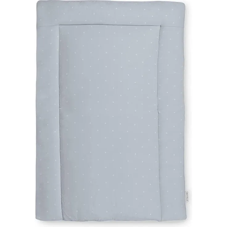 Ehrenkind® Wickelauflage 70x50 cm | Waschbar + 100% Bio-Baumwolle Bezug | Wickelunterlage | Wickeltischauflage | Standard 100 by OEKO-TEX 70x50 cm Grau weiße Punkte