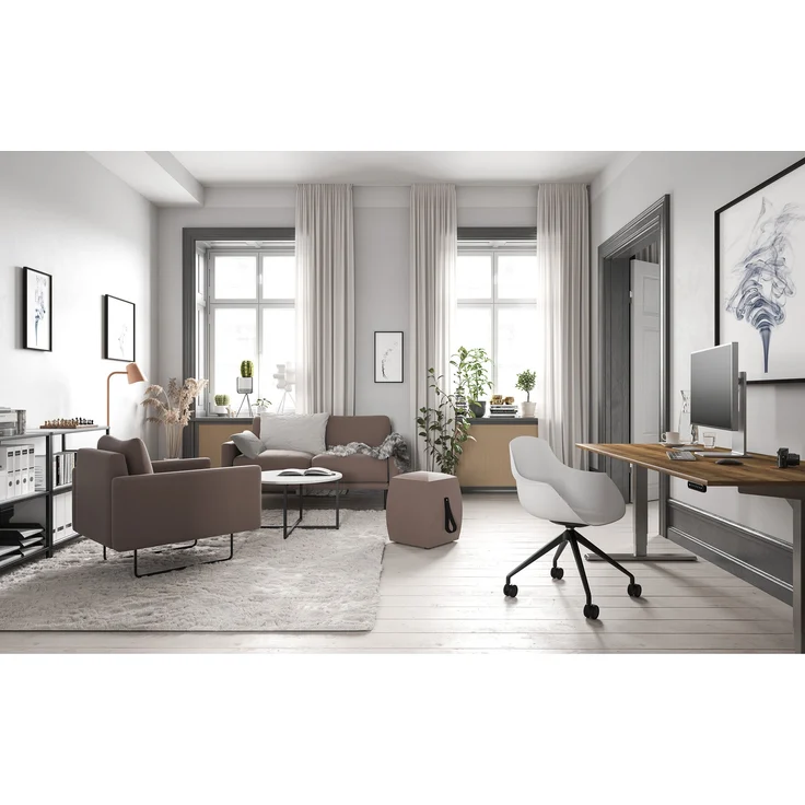 ASSMANN Schalenstuhl Consento Triest mit Rollen Schwarz 63x56x83cm Kunststoff – Bild 8