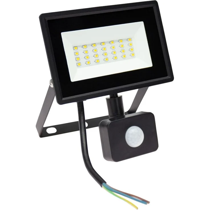 Spectrumled Aussenwandleuchte Fluter IP65 schwarz 20W LED 2000Lumen 230V 4000K inkl. Bewegungsmelder18681