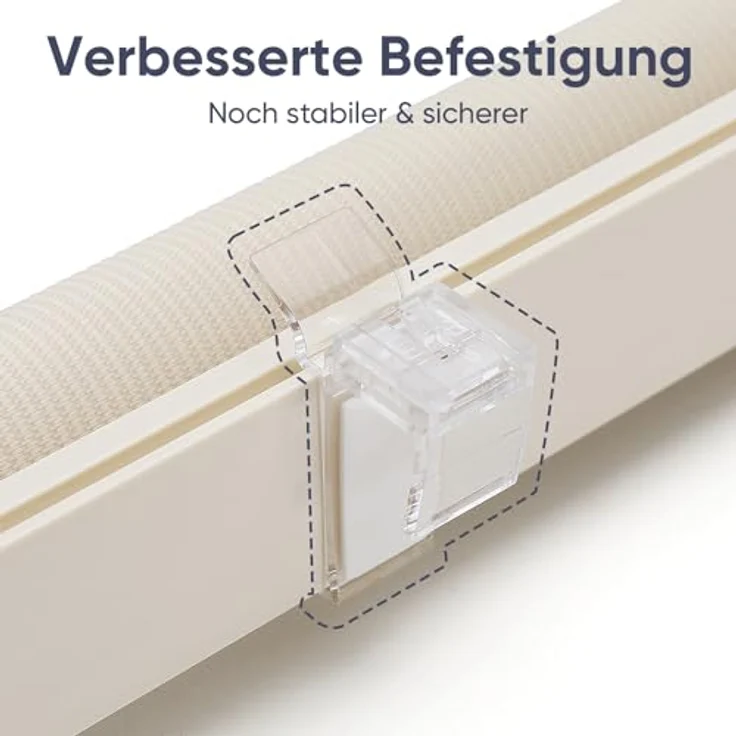 Sekey Doppelrollo Klemmfix ohne Bohren für Fenster, Zweifarbig Doppelrollo 100 cm breit, Duo Rollo Jalousie Sonnenschutz, 100x130 cm, Beige & Braun – Bild 9