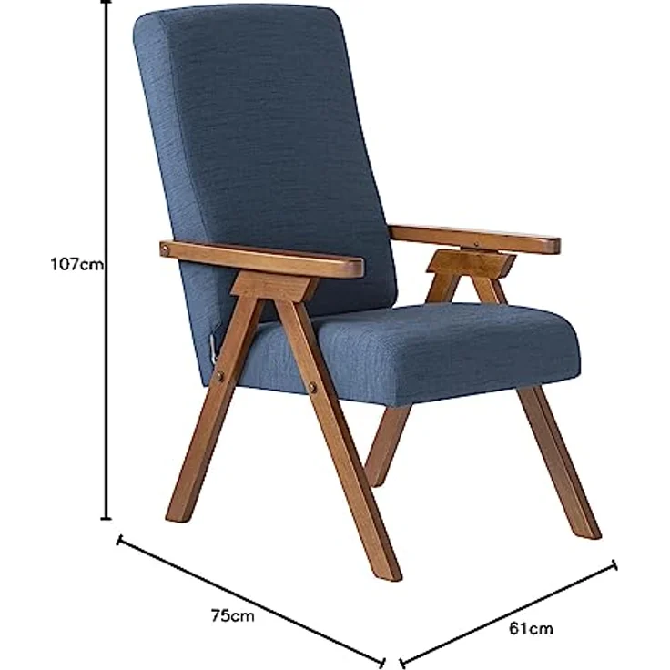 ESSEGI SRL Flamme Sessel, Buche, blau, Large – Bild 4