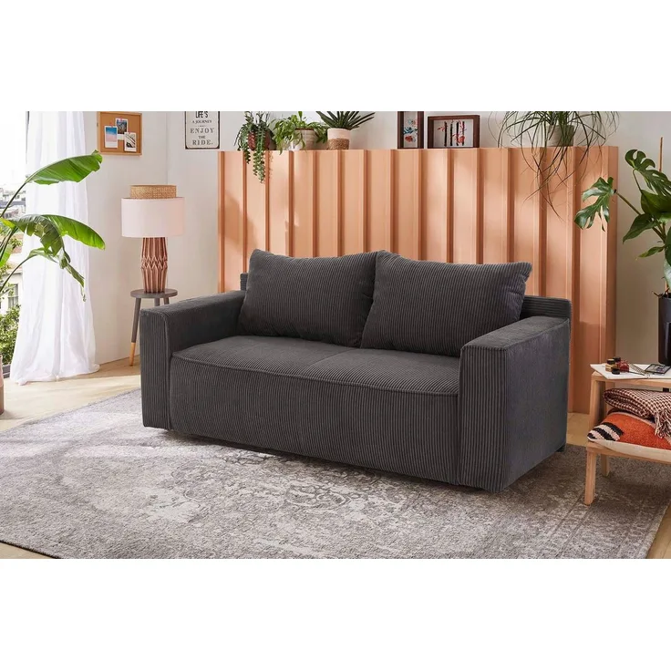 Jockenhöfer Gruppe Schlafsofa Ron, Platzsparendes Sofa mit Gästebettfunktion, Federkernpolsterung