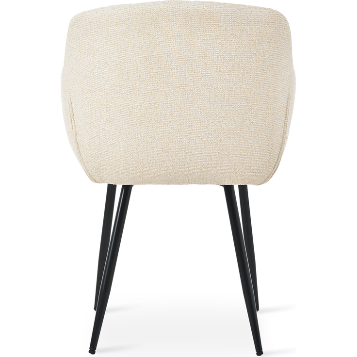 GOEURVANT 711 Esszimmerstühle 6er-Set mit Armlehnen, Chenille - Creme – Bild 7