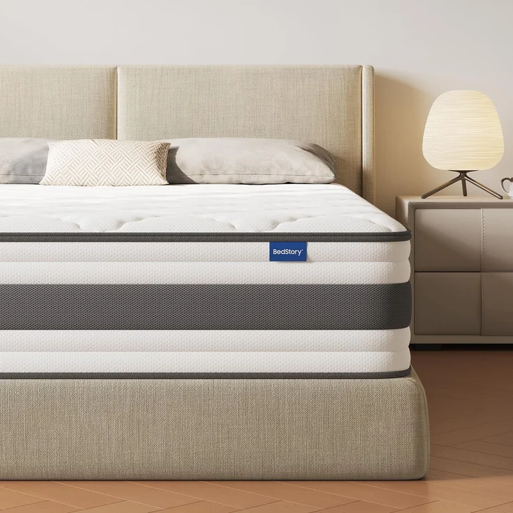 BedStory Matratze 90x200 cm, Taschenfederkernmatratze 26 cm H4 mit Komfortschicht aus Memory-Schaum, orthopädisch und ergonomisch, waschbarer & Abnehmbarer Bezug