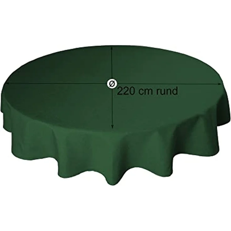Haus und Deko Tischdecke Tischdecke rund 220 cm Ø beschichtet Leinenoptik wasserabweisend Lotus (1-tlg) – Bild 4
