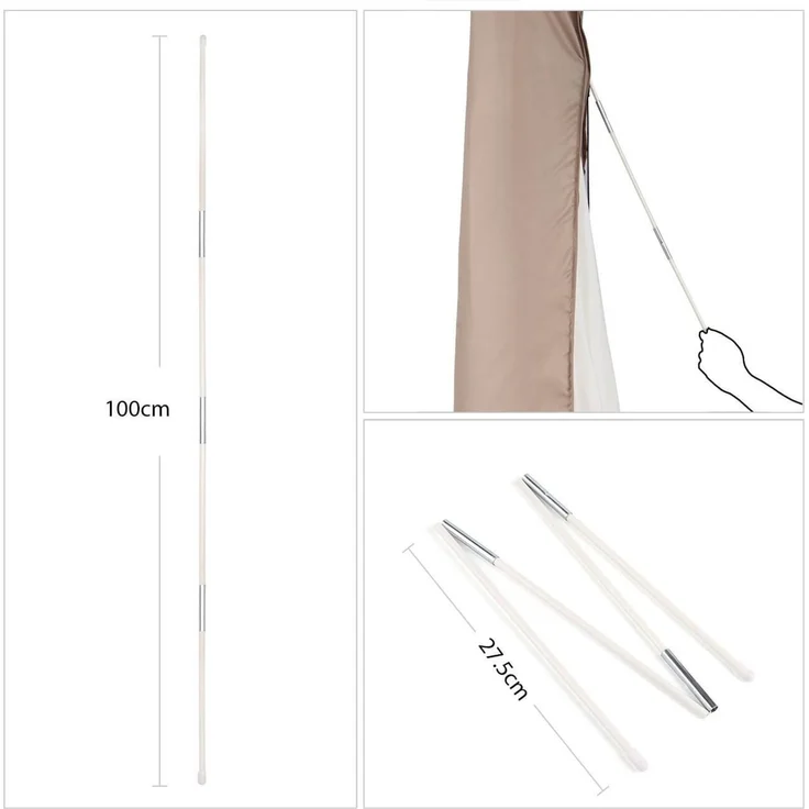 Sekey® Schutzhülle für Ampelschirm/Sonnenschirm,Abdeckhauben für Sonnenschirm,100% Polyester, UV-beständig, Taupe – Bild 7