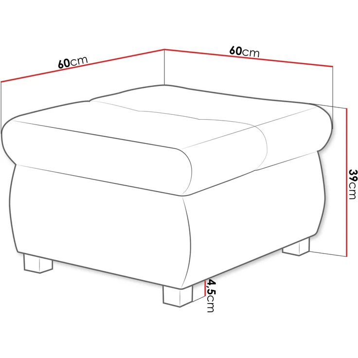 Polsterhocker Orkan Klein (Farbe: Lumo 65) – Bild 3