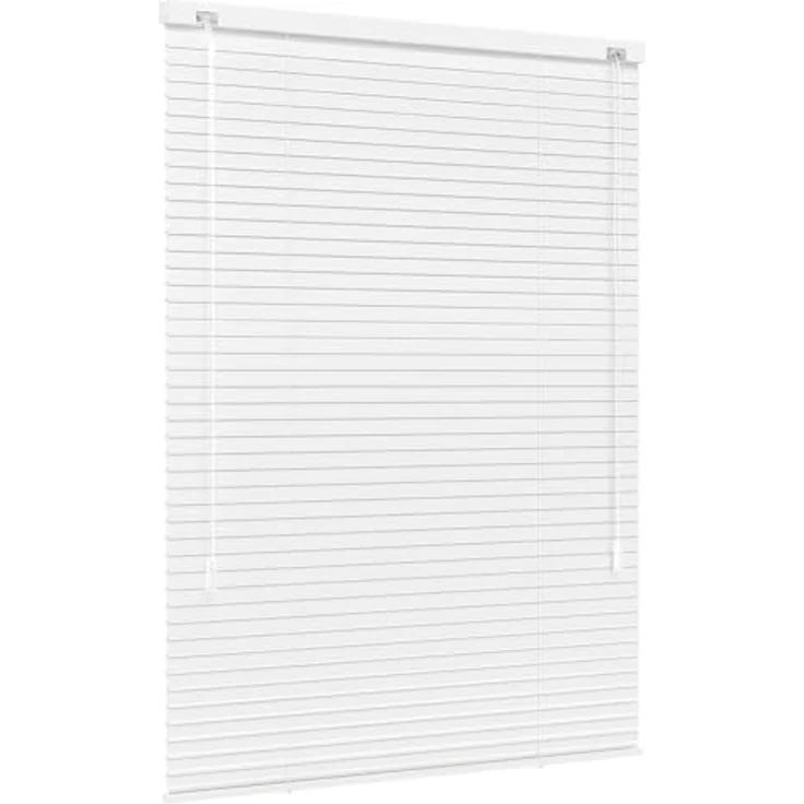 jalousiescout Jalousie LightLess Aluminium-Jalousie, 25 mm, 40 x 130 cm, weiß matt, ohne Bohren, geklemmt oder verschaubt, Aluminium, vollverdunkelnd, Feuchtraumgeeignet – Bild 1