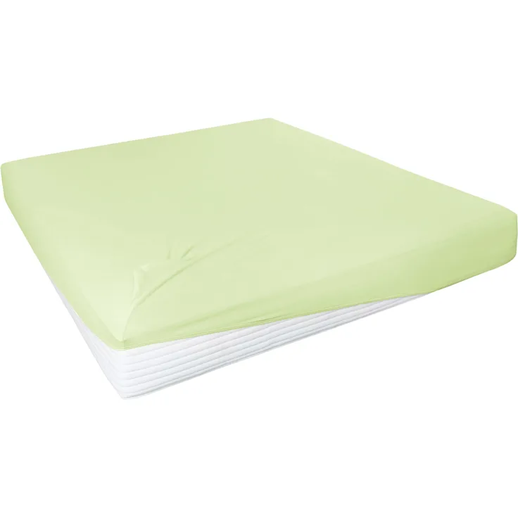 Hahn Haustextilien Elasthan-Feinjersey-Spannlaken Royal Größe 140-160 x 200-220 cm limone