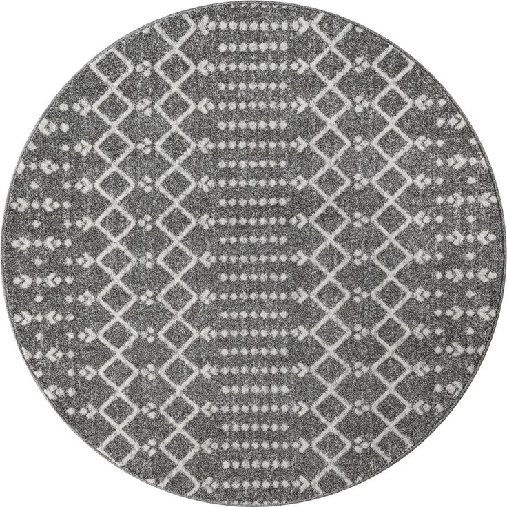 Sanat Teppich Boho 8203, rund, Höhe: 10 mm, Kurzflor, robust, Boho, Scandic, für Fussbodenheizung geeignet – Bild 2