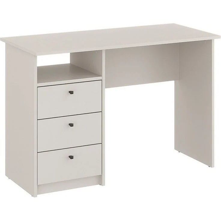 KOMTO Schreibtisch Oslo 110 H Griffe Computertisch Klein Arbeitstisch mit Schubladen, Büro PC-Tisch Kinderschreibtisch Schreibtisch 110 x 50 x 74 cm – Bild 1
