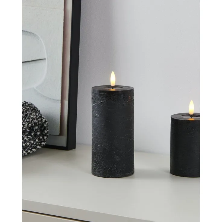 Eglo LED Kerze Leskino warmweiß 15 x Ø 7,5 cm schwarz